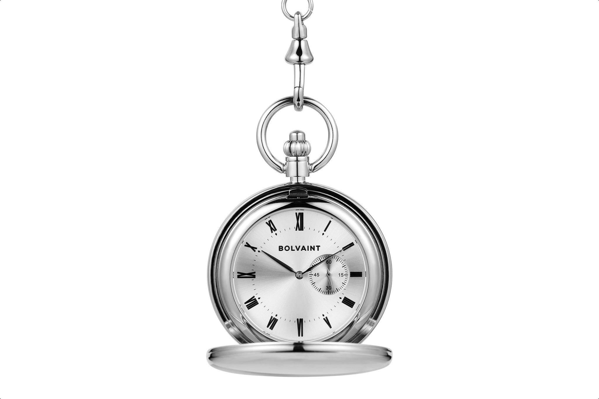 Bolvaint Solon Mechanical Pocket Watch - Silver