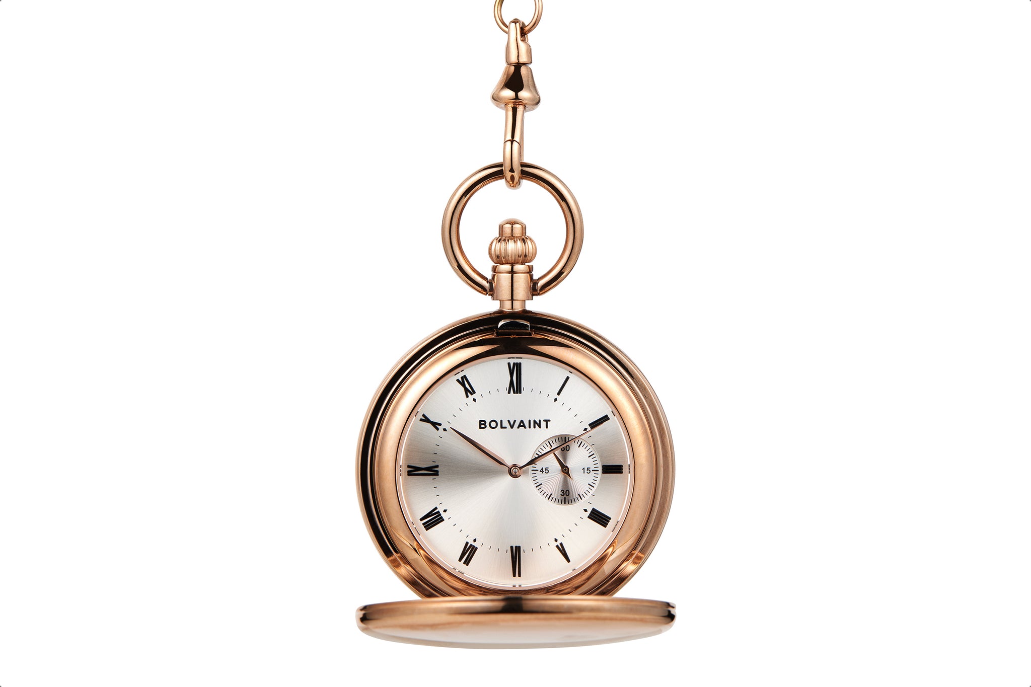 Bolvaint Solon Mechanical Pocket Watch - Rose Gold