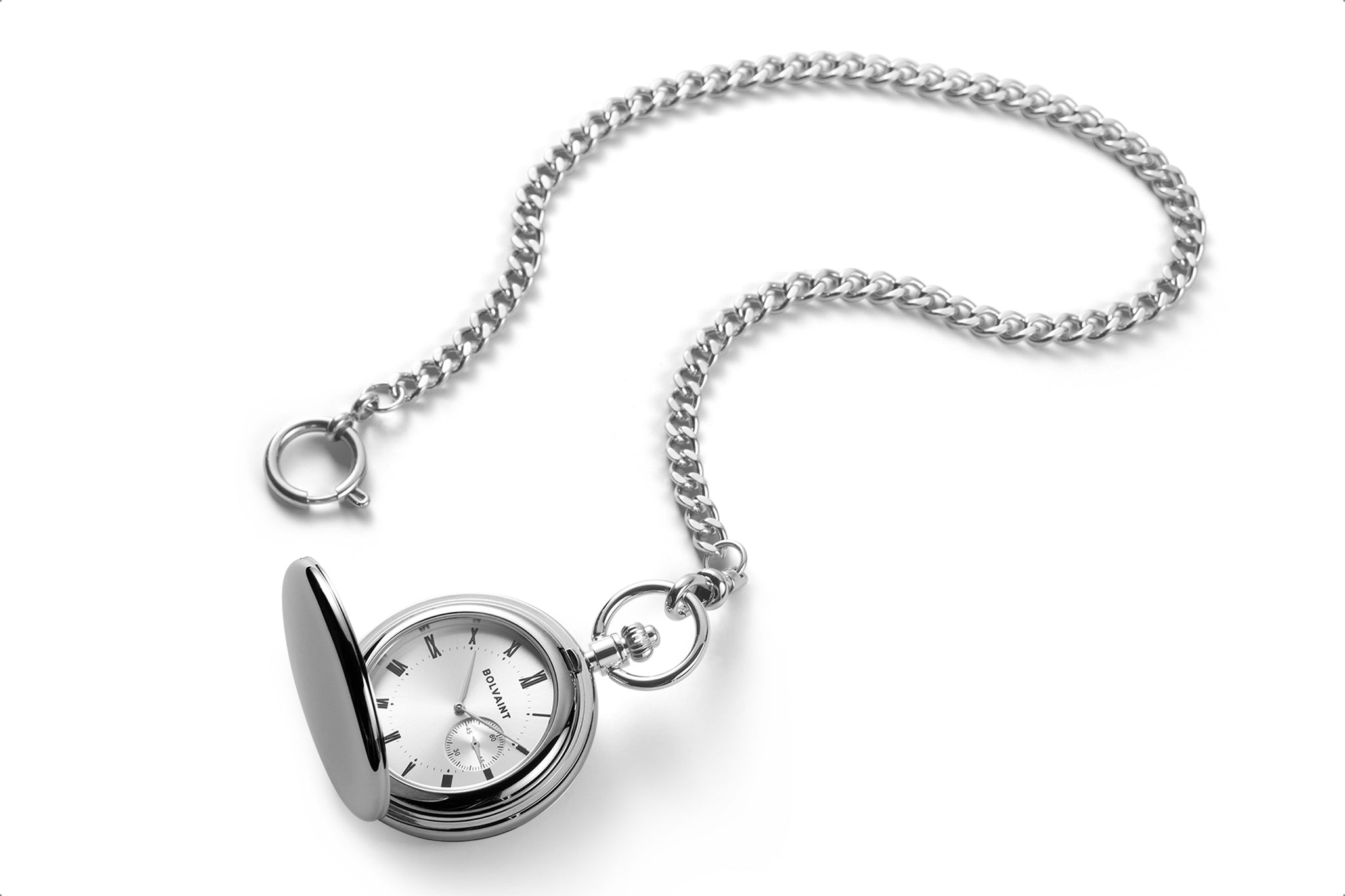 Bolvaint Solon Mechanical Pocket Watch - Silver