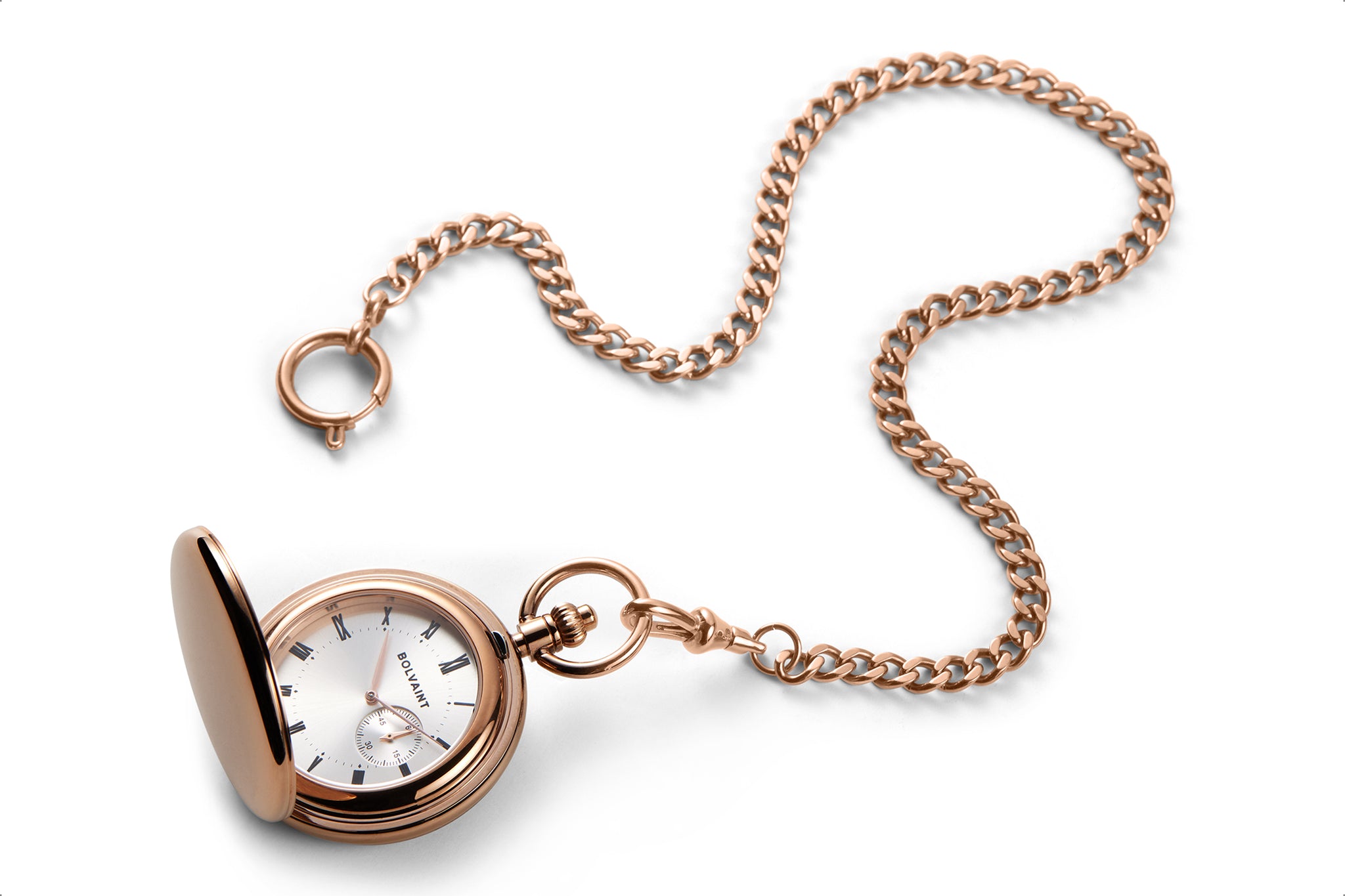 Bolvaint Solon Mechanical Pocket Watch - Rose Gold