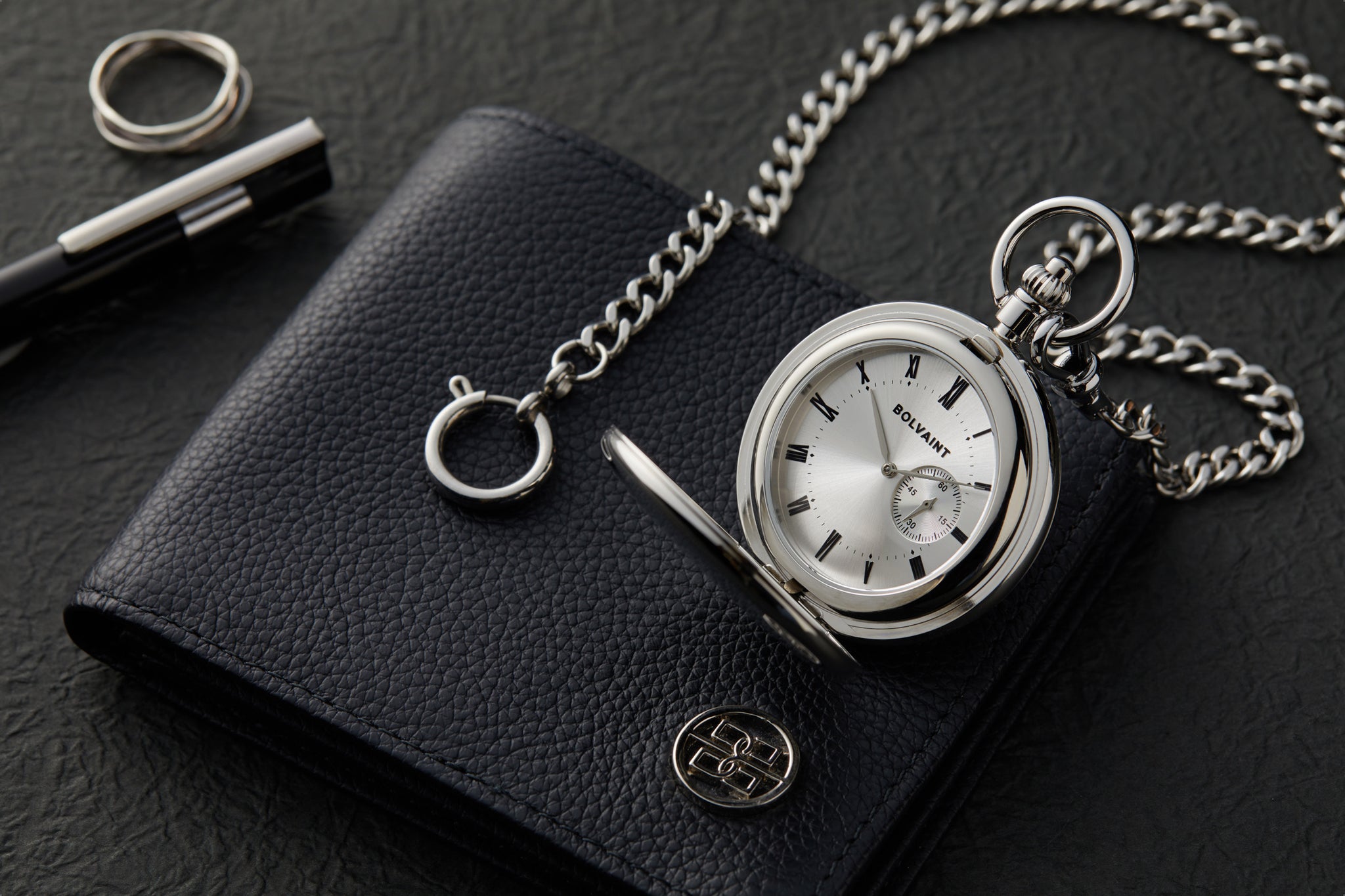 Bolvaint Solon Mechanical Pocket Watch - Silver