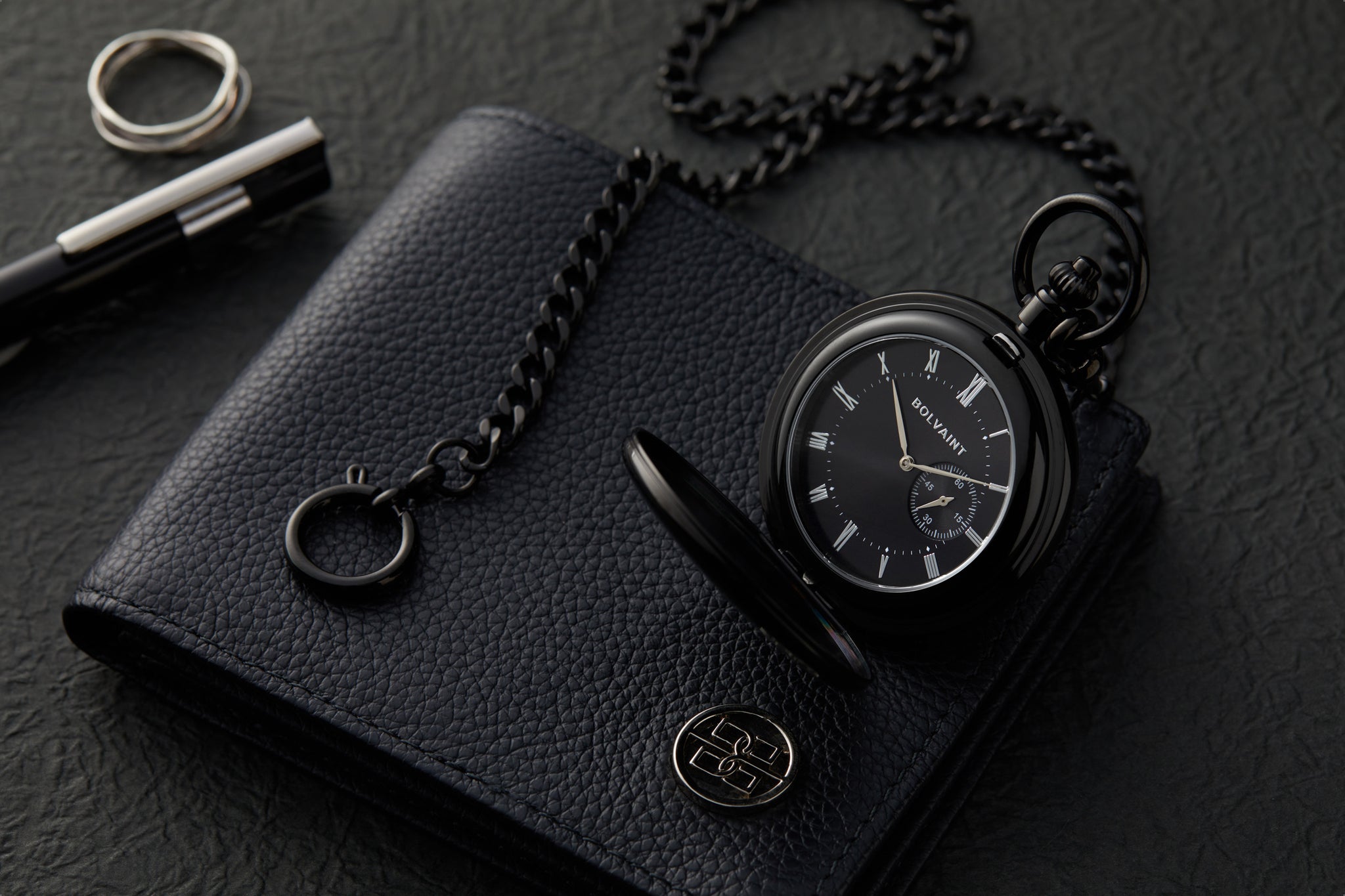 Bolvaint Solon Mechanical Pocket Watch - Black