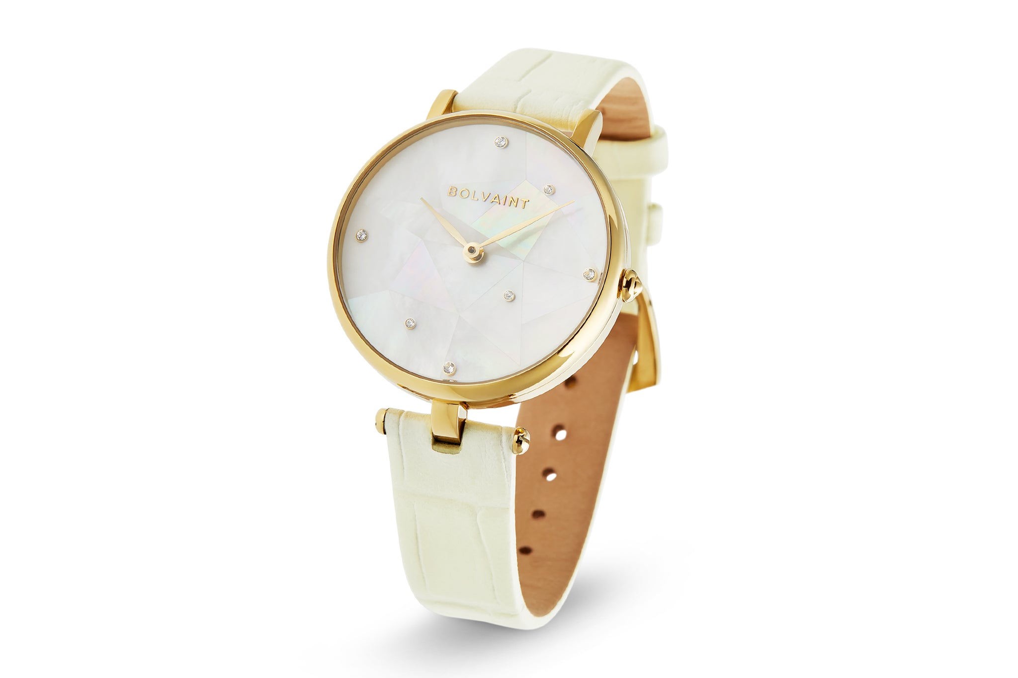 The Vainui Mother-of-Pearl Ladies' Watch - Gold & Ayoka White