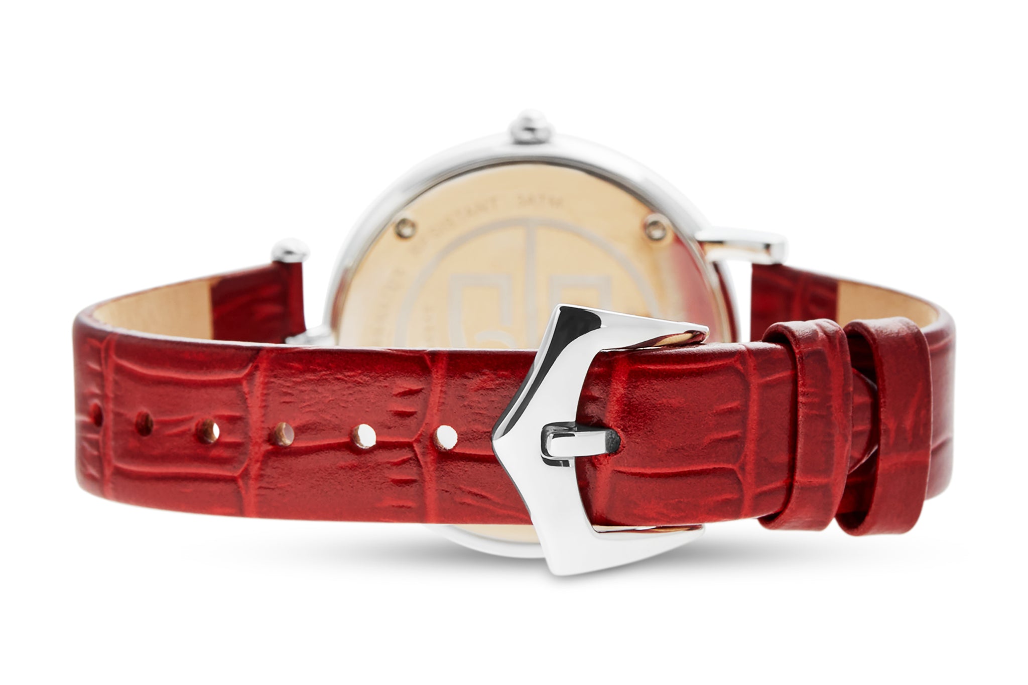 The Vainui Mother-of-Pearl Ladies' Watch - Silver & Garnet Red
