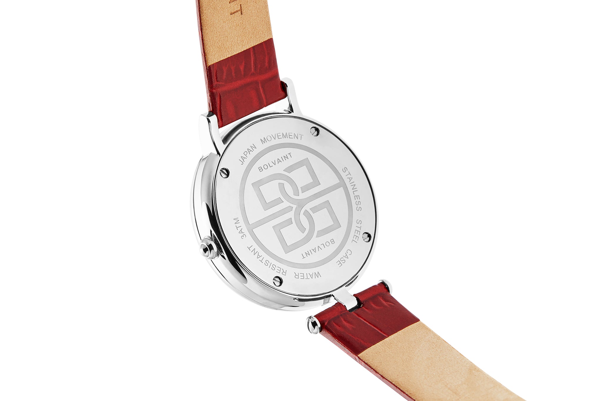 The Vainui Mother-of-Pearl Ladies' Watch - Silver & Garnet Red