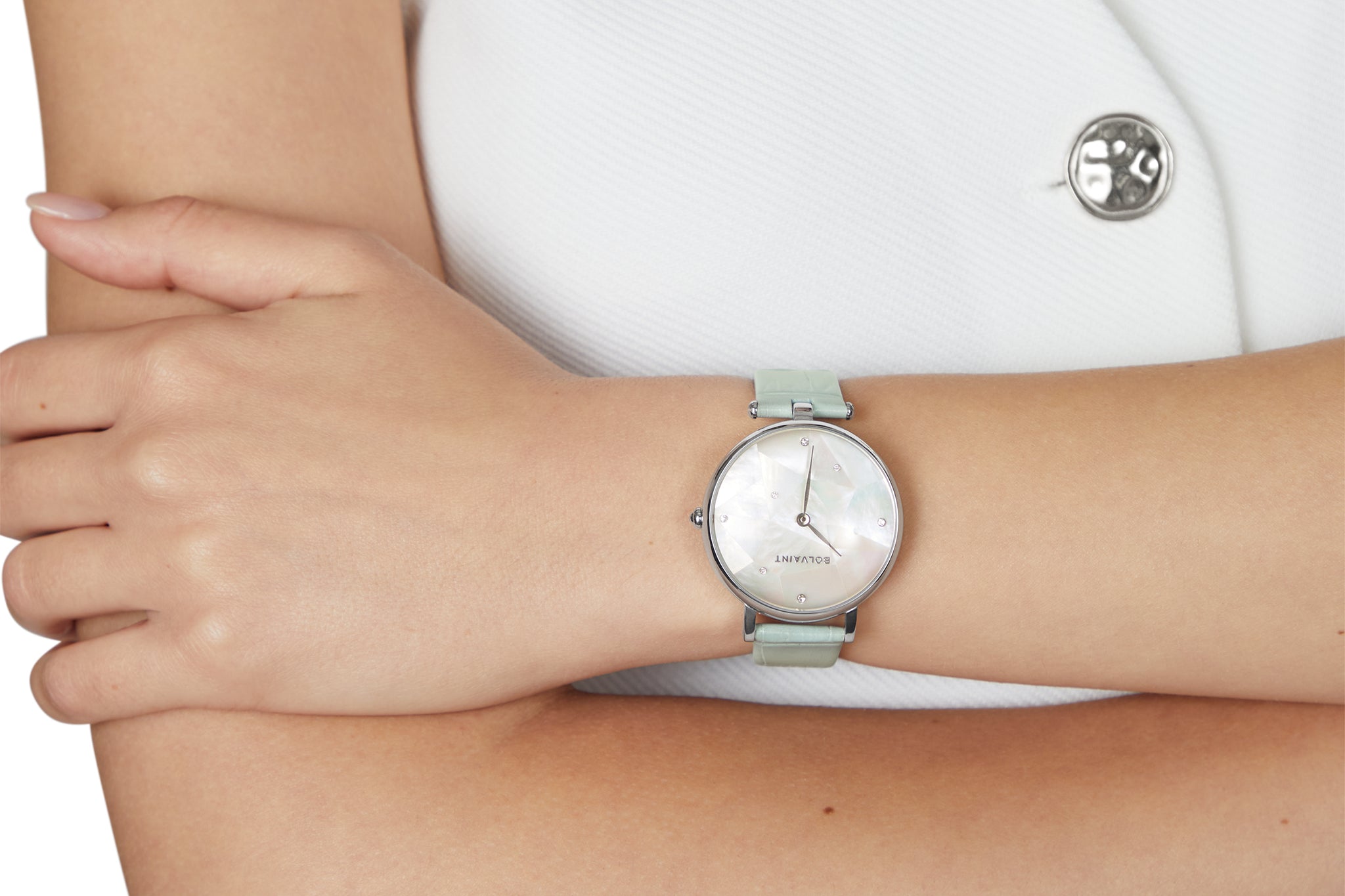 The Vainui Mother-of-Pearl Ladies' Watch - Silver & Apataki Blue