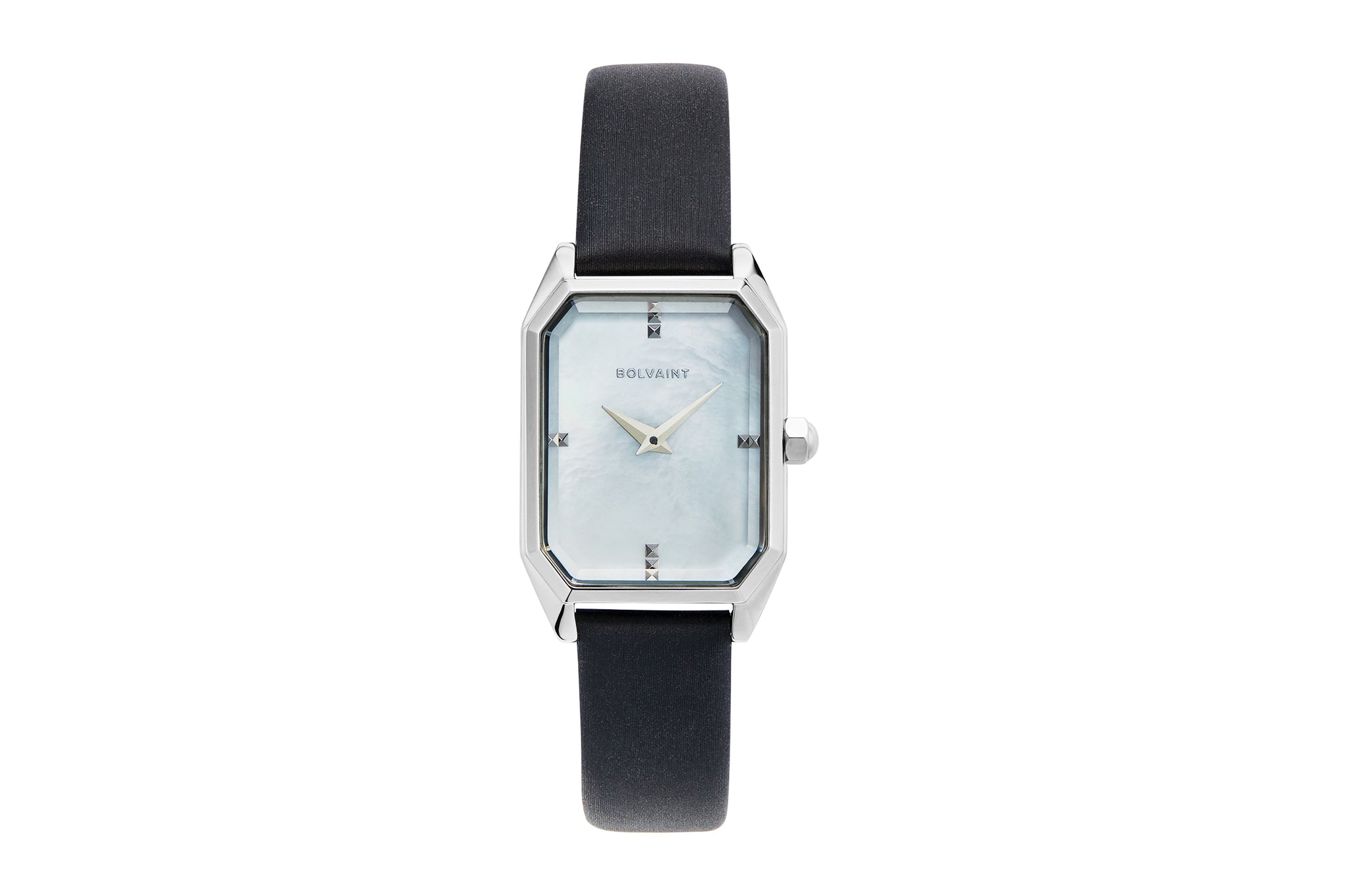 The Artemis Mother-of-Pearl Ladies Watch, Silver and Basalt Black