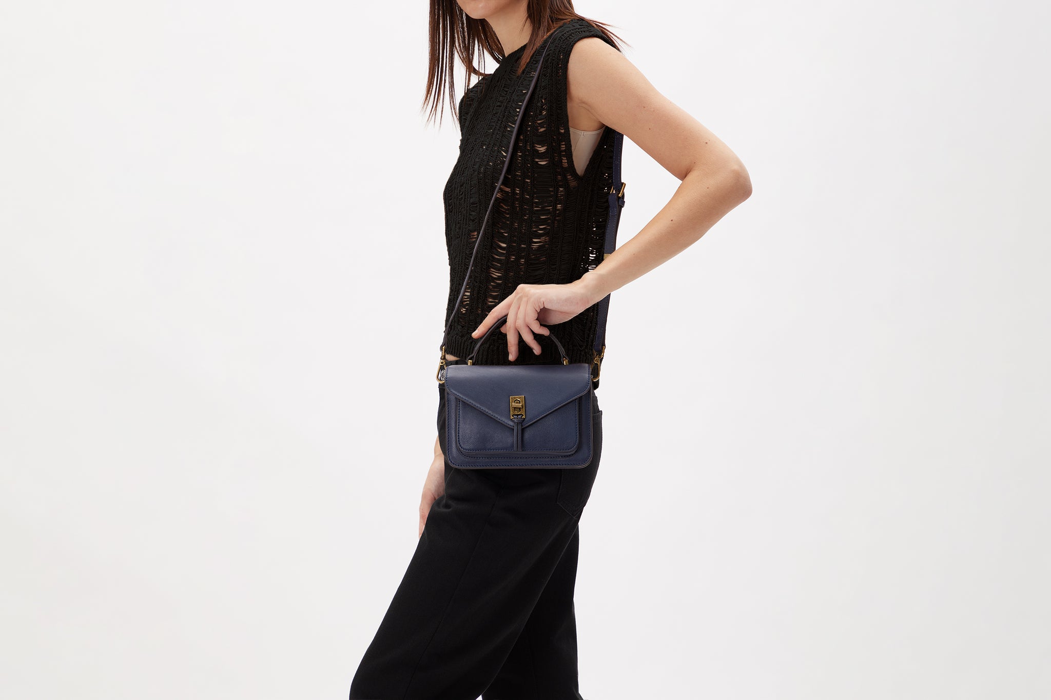 The Neuilly Shoulder Bag in Prussian Blue