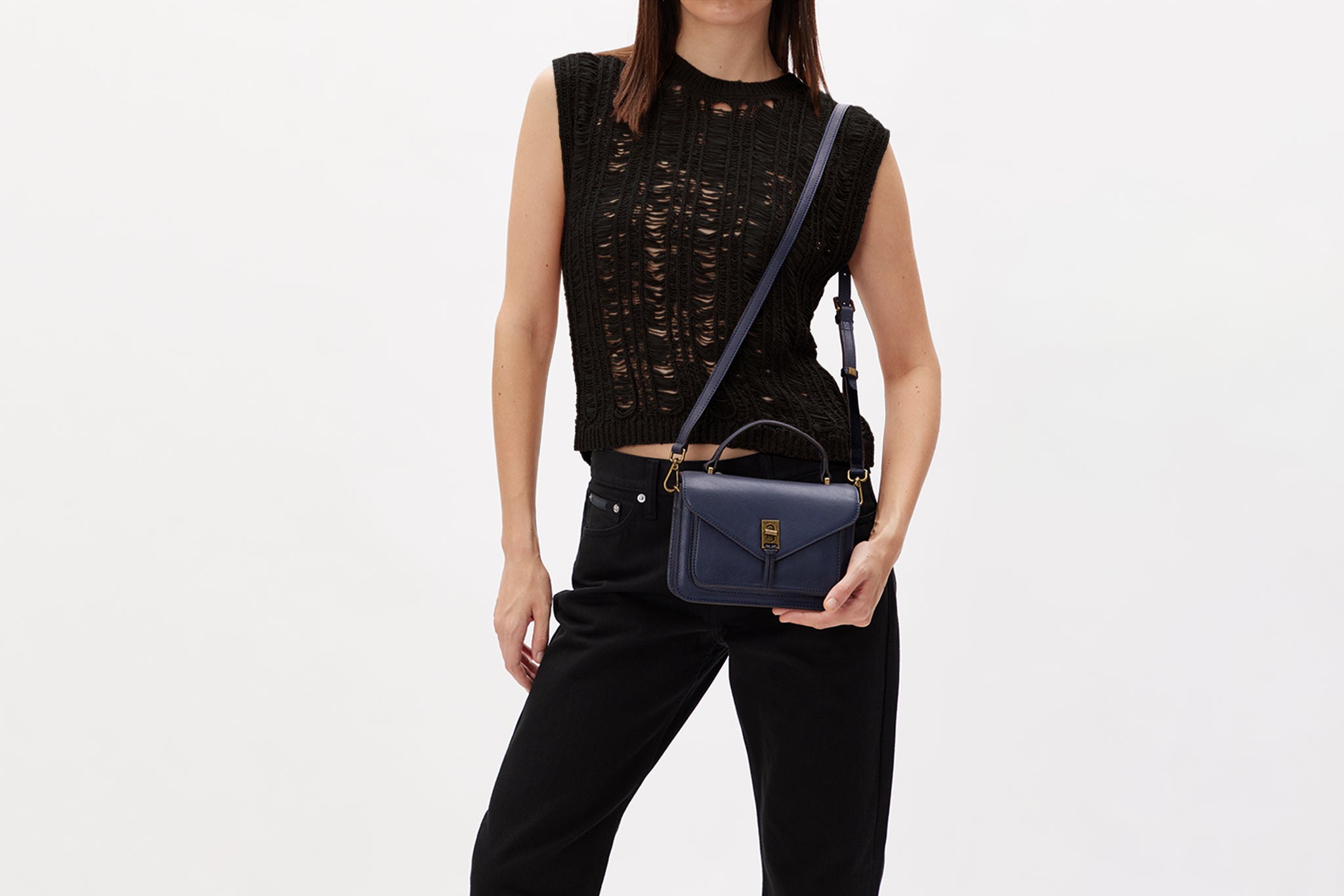 The Neuilly Shoulder Bag in Prussian Blue