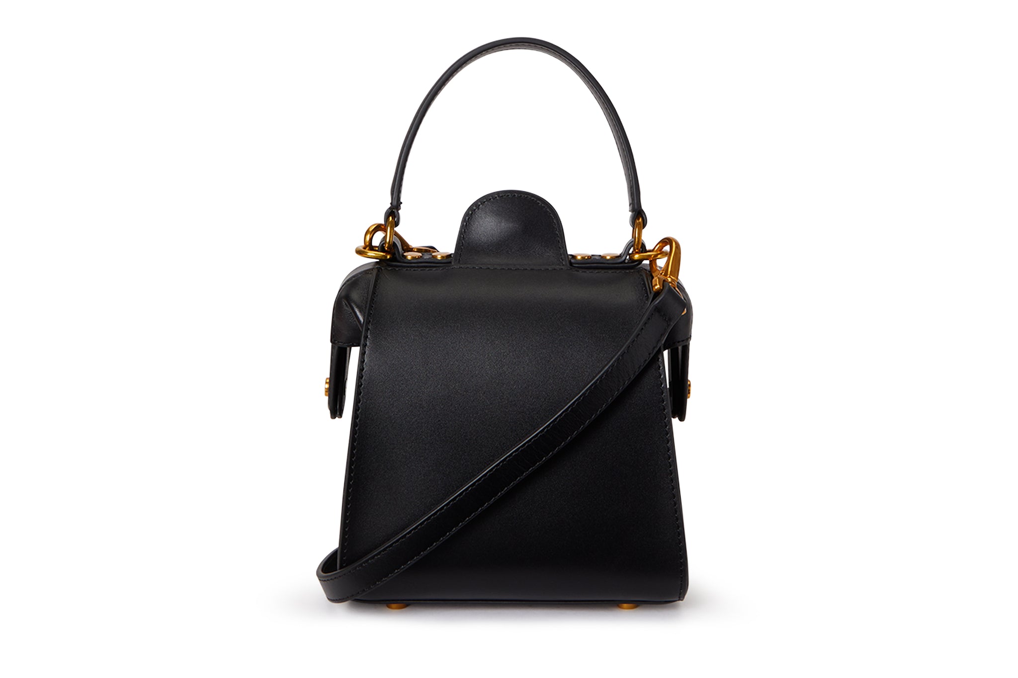 The Elise Noir Structured Shoulder Bag