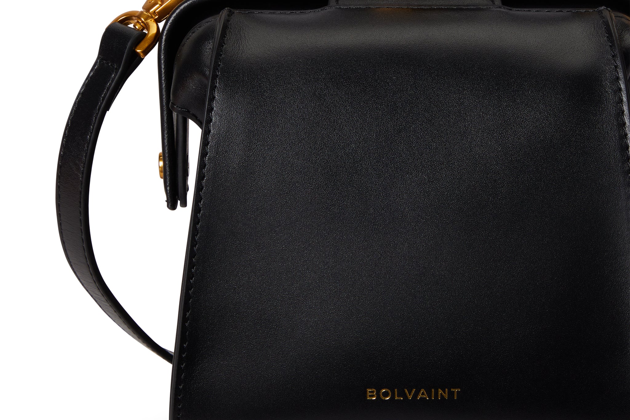 The Elise Noir Structured Shoulder Bag