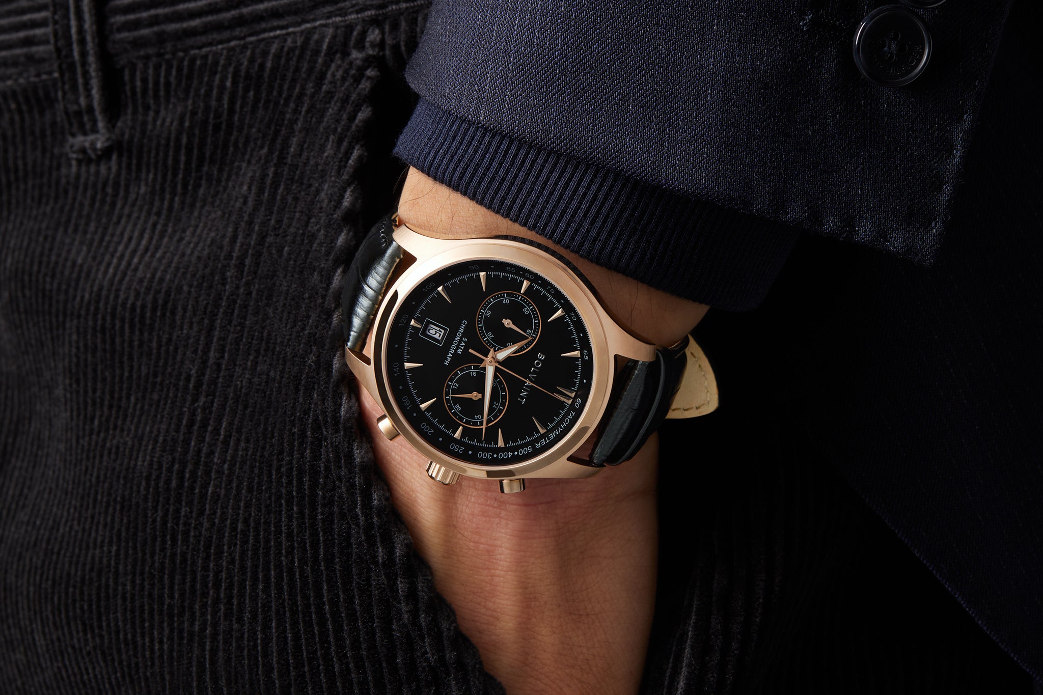The Tempus Noir in Rose gold