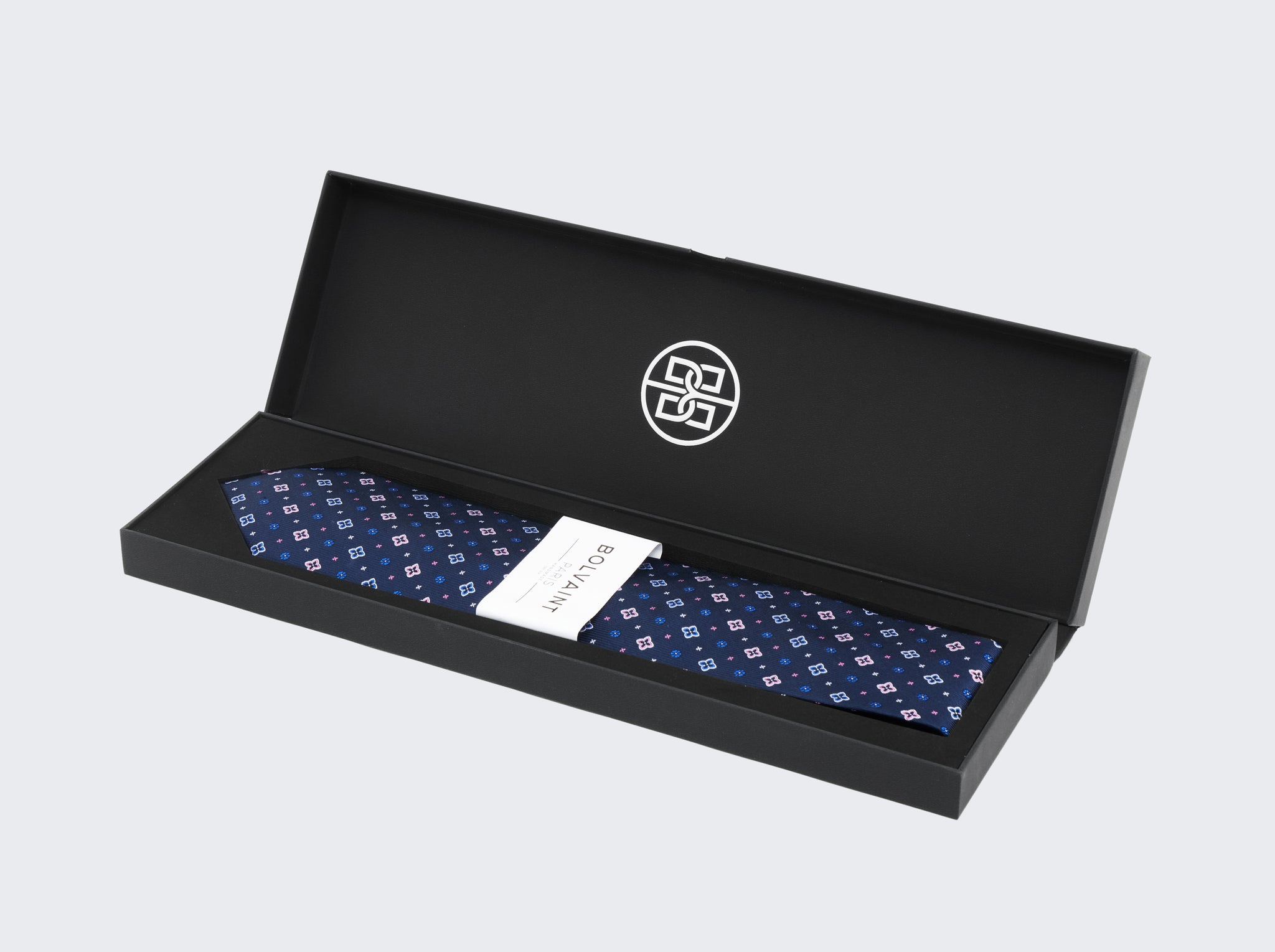 Florent Foulard Silk Tie in Midnight blue