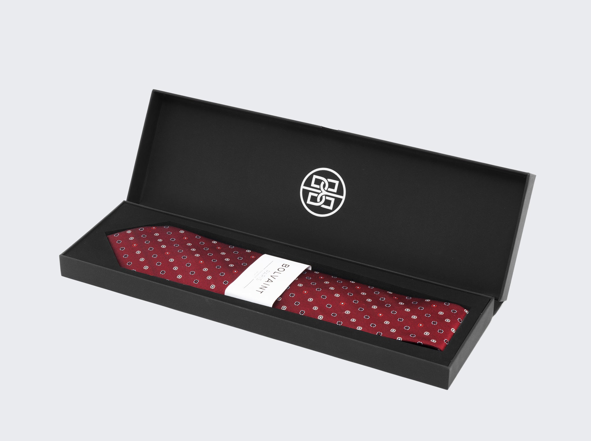 Chester Foulard Silk Tie in Merlot