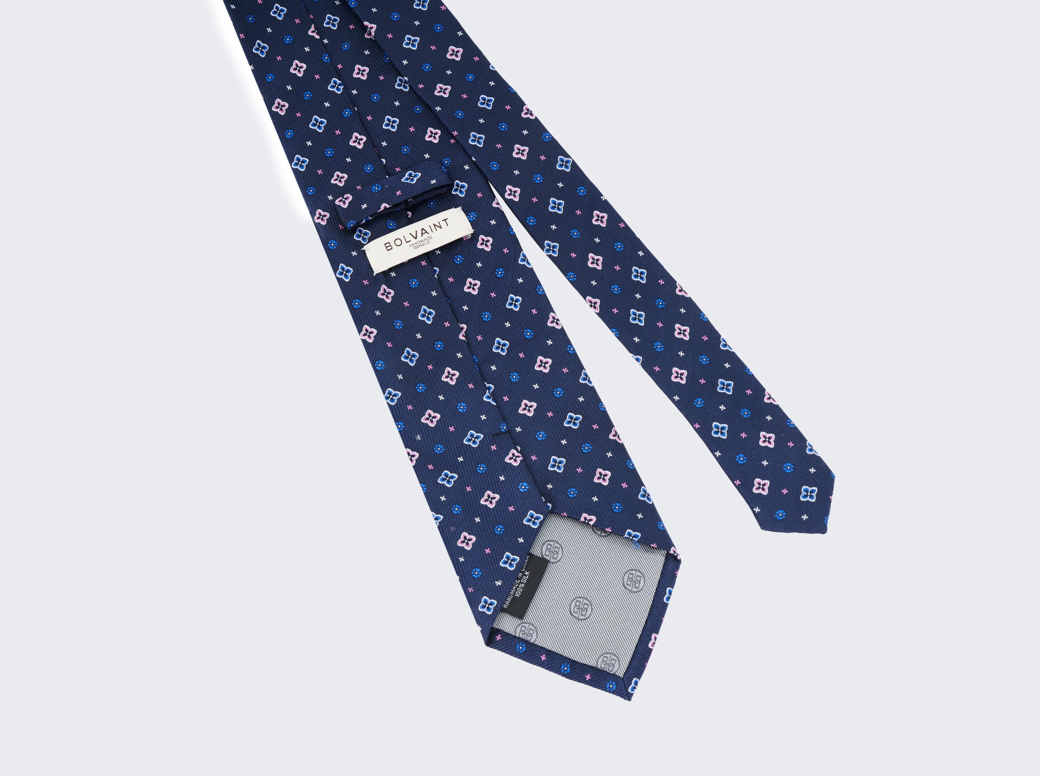 Florent Foulard Silk Tie in Midnight blue