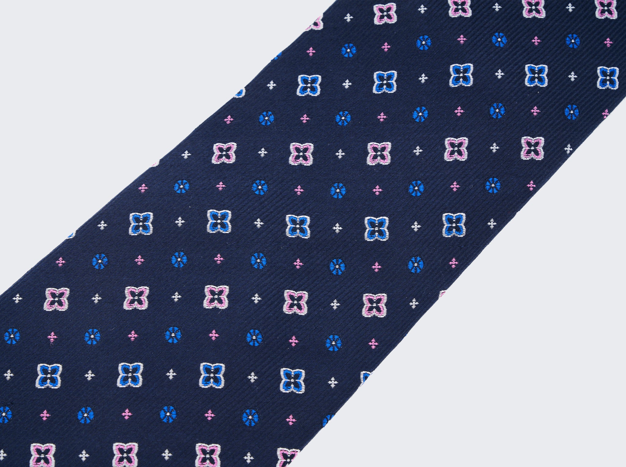 Florent Foulard Silk Tie in Midnight blue