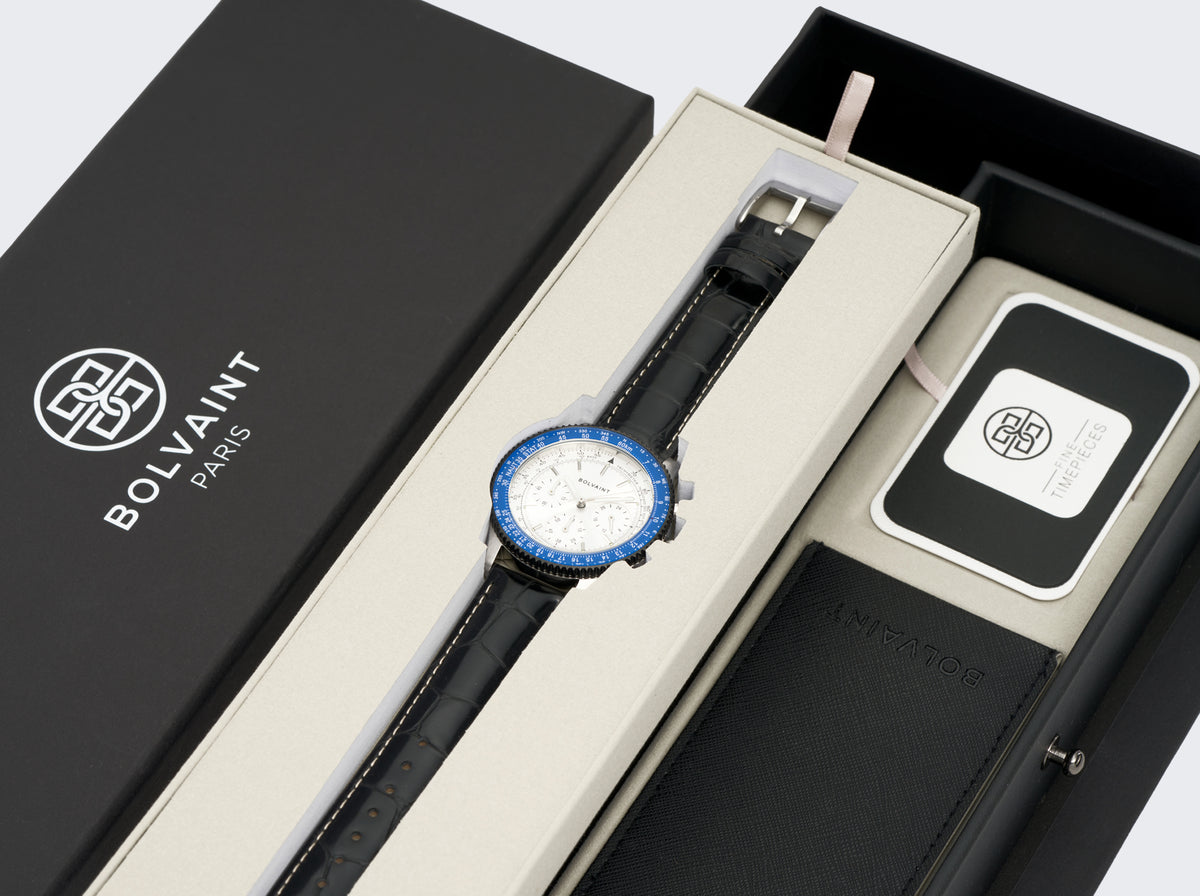 The Marquis Chronograph Blanc in Blue