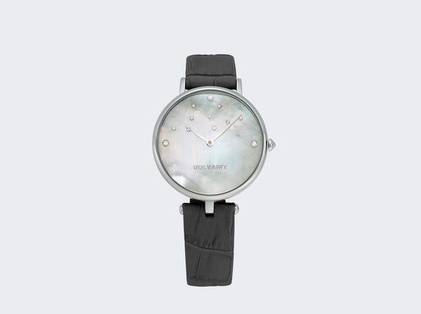 Nuutea Mother Of Pearl Ladies Watch Basalt Black Bolvaint Paris