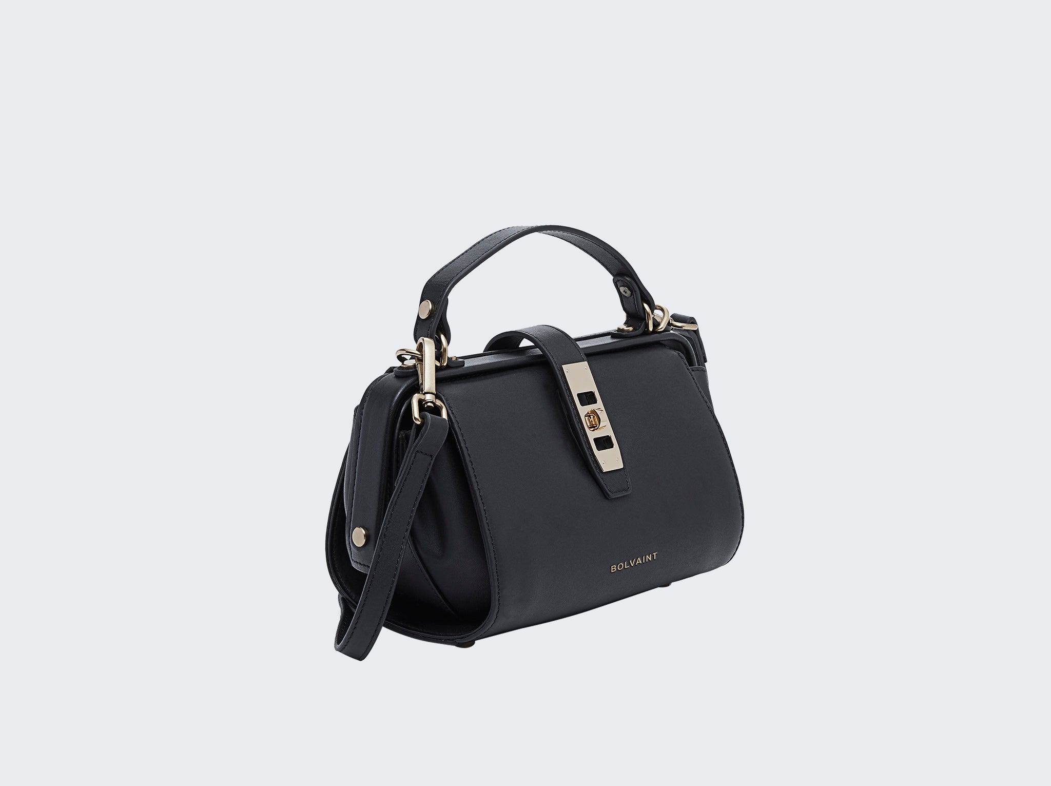 The Eloise Noir Clasped Bag
