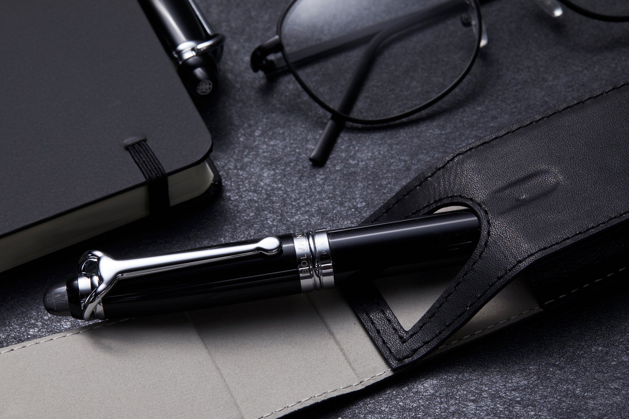 Odyssey Sévigné Pen Set – Onyx Black and Prussian Blue