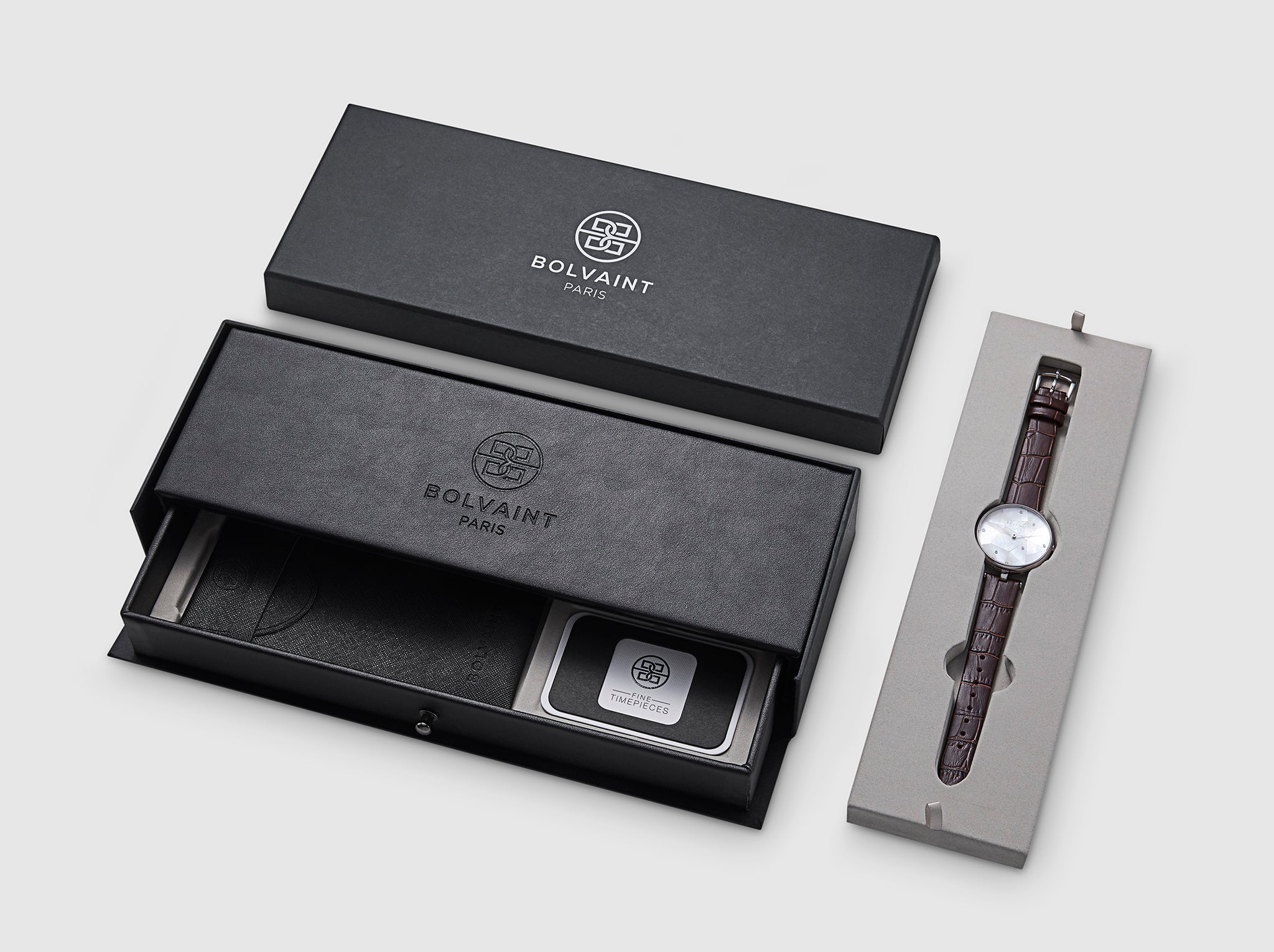 The Vainui Mother-of-Pearl Ladies' Watch - Silver & Umber Brown
