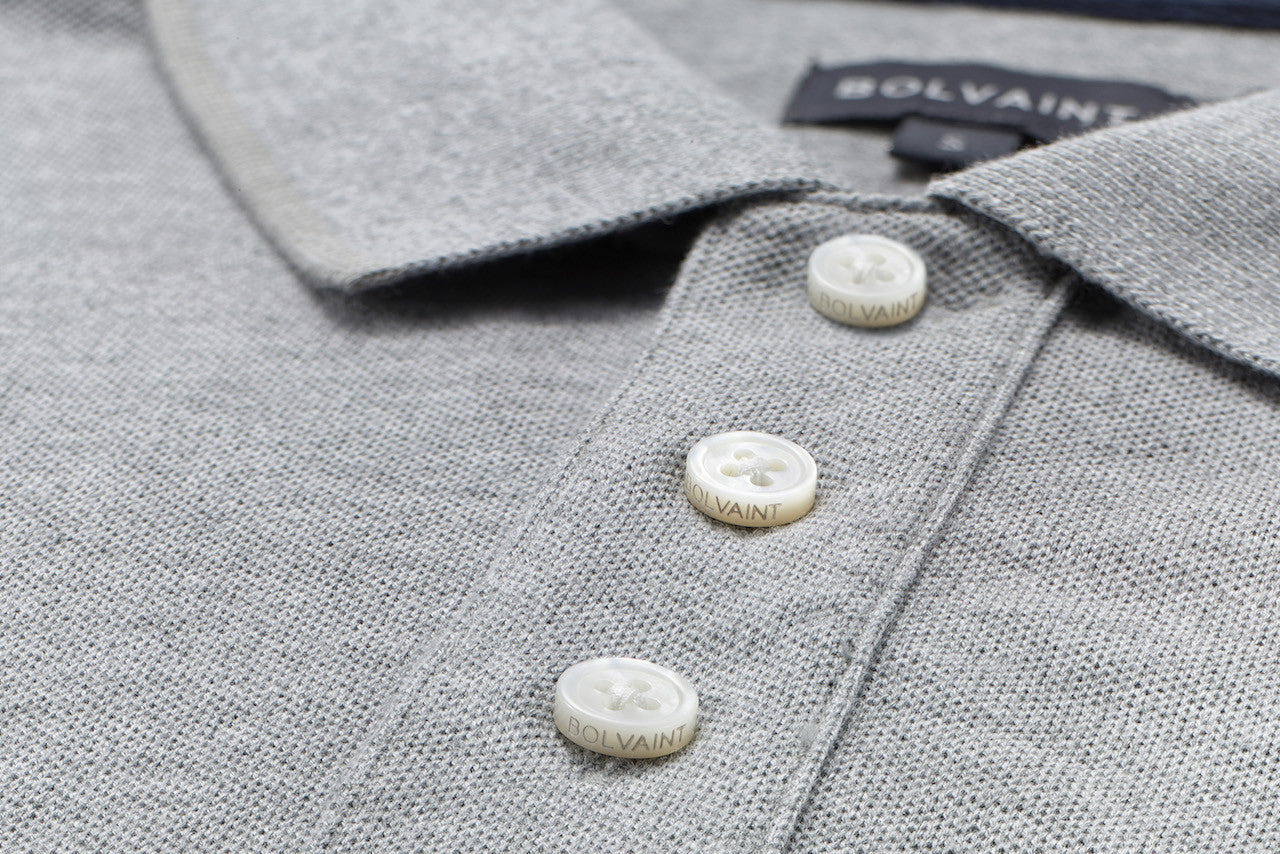 Abreu Polo Shirt in Ocean Grey