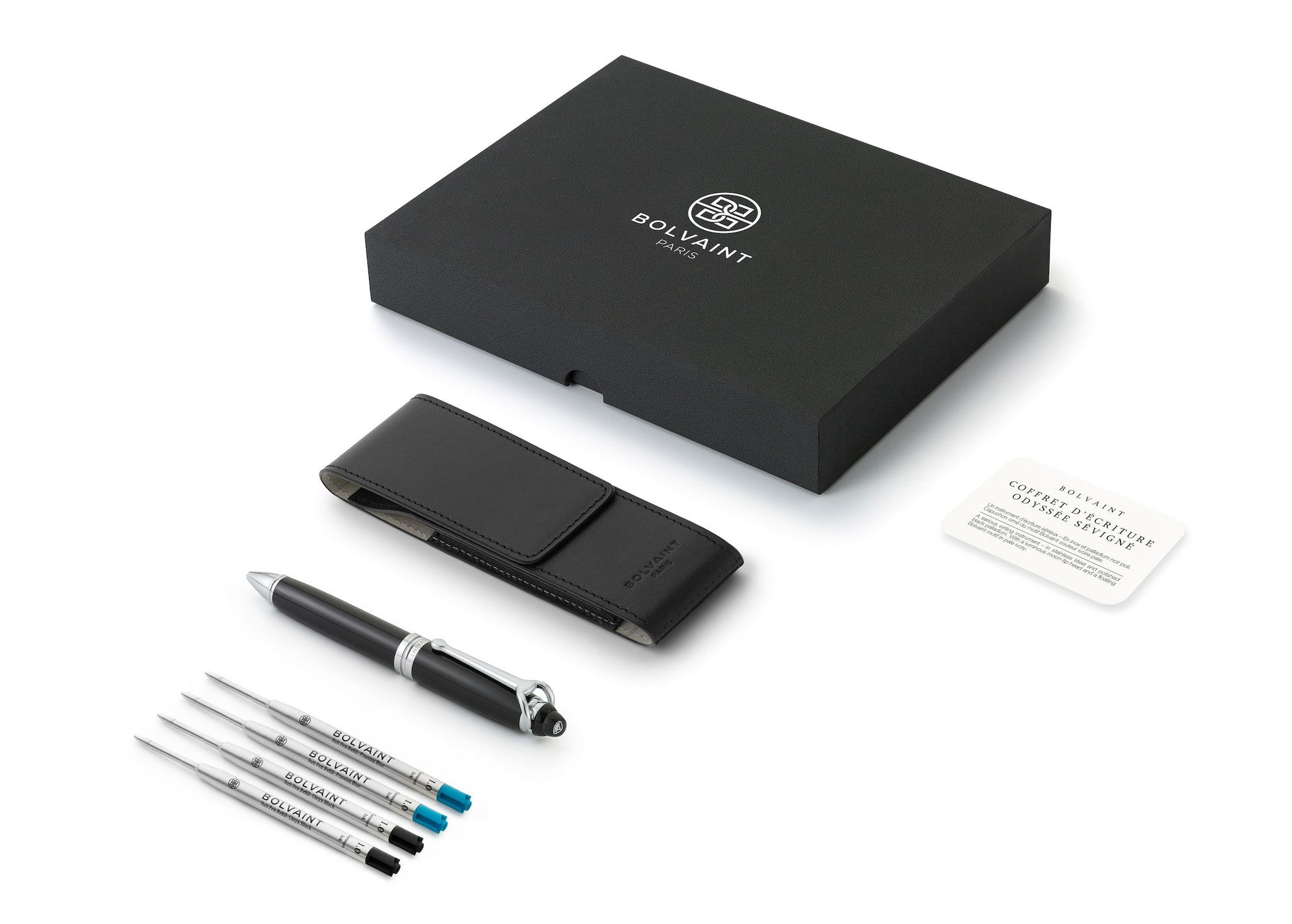 Odyssey Sévigné Pen Set – Onyx Black and Prussian Blue