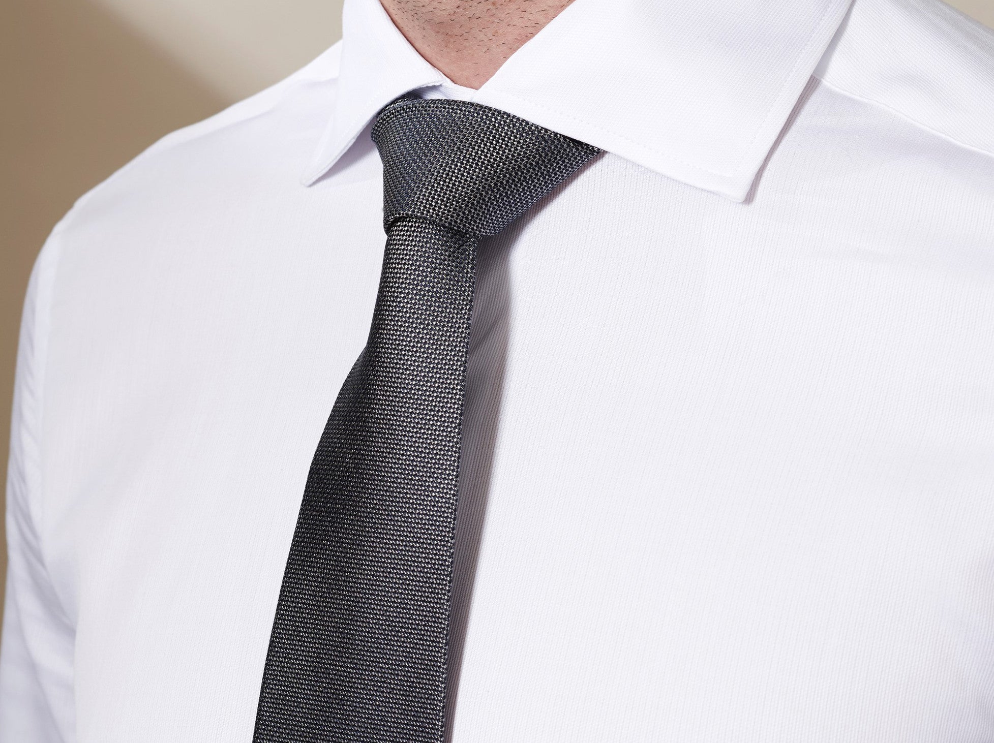 Tabit Pindot Silk Tie in Slate