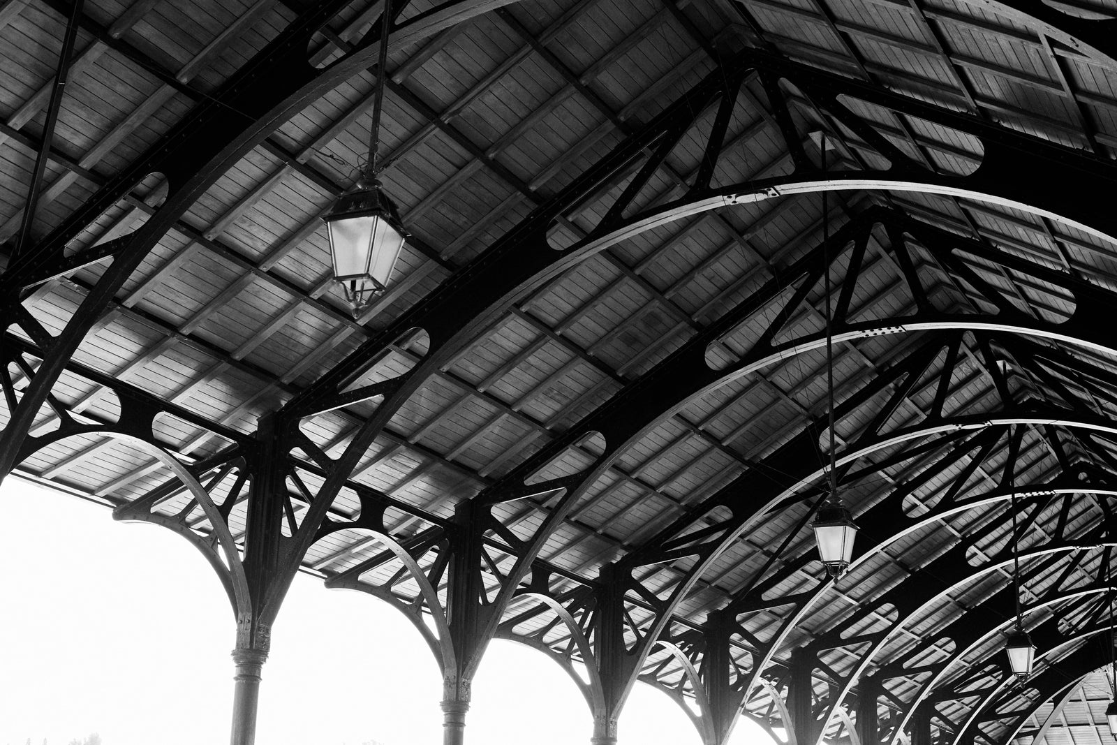 Iron arches of a covered market