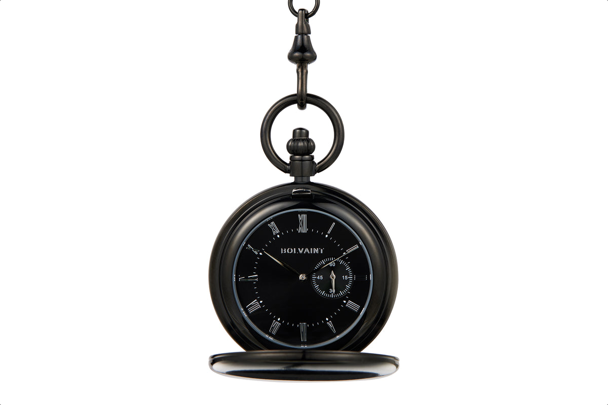 Solon Mechanical Pocket Watch - Black