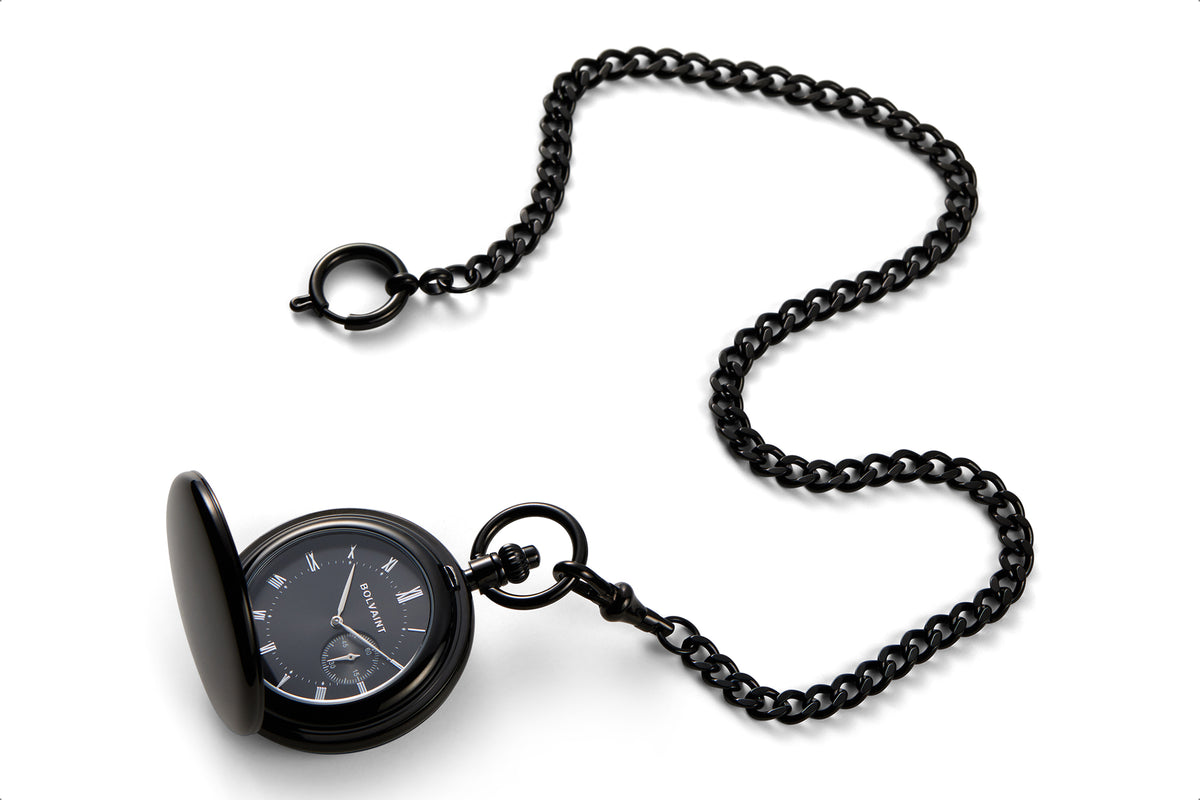 Solon Mechanical Pocket Watch - Black