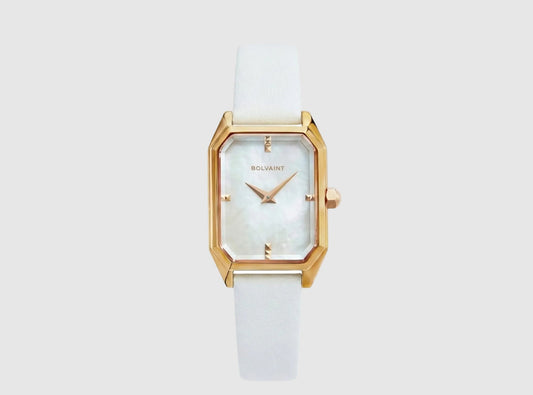 The Artemis Mother-of-Pearl Ladies Watch, Gold and Ayoka White