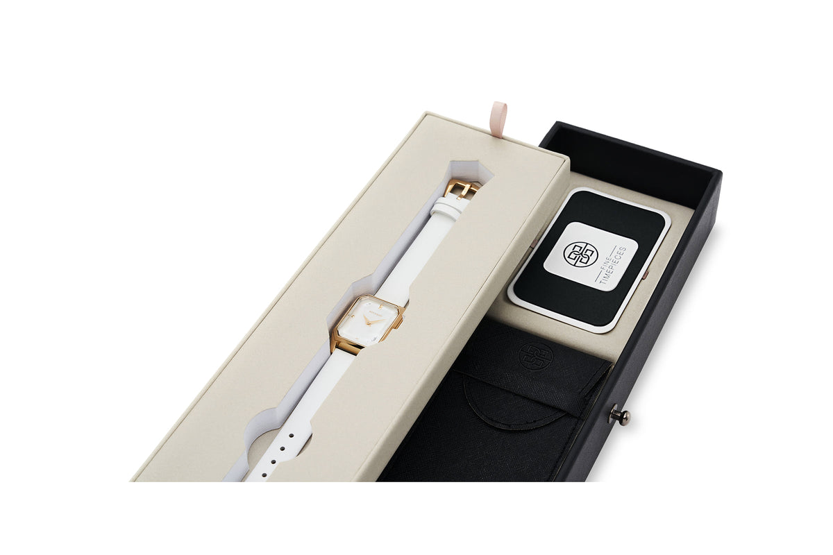 The Artemis Mother-of-Pearl Ladies Watch, Gold and Ayoka White
