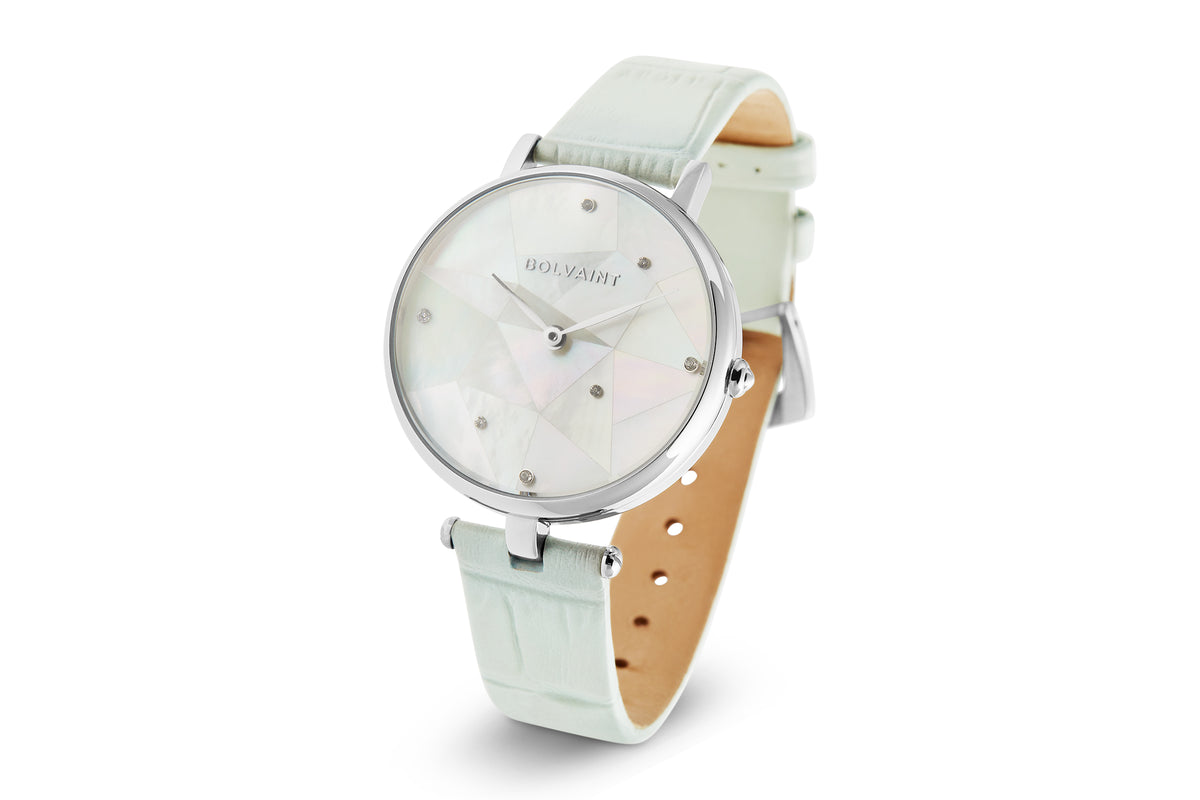 The Vainui Mother-of-Pearl Ladies' Watch - Silver & Apataki Blue