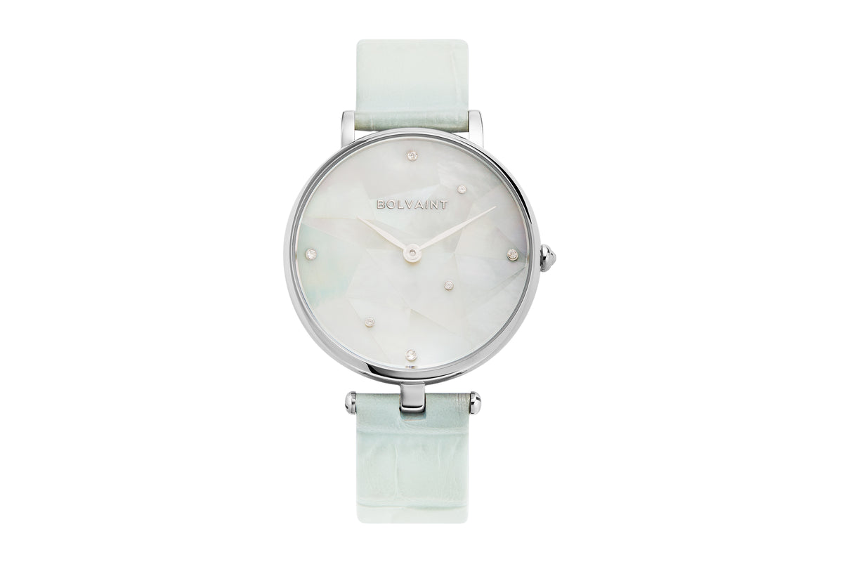 The Vainui Mother-of-Pearl Ladies' Watch - Silver & Apataki Blue