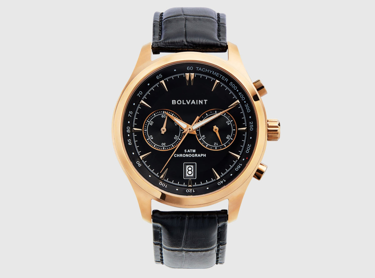 The Tempus Noir in Rose gold