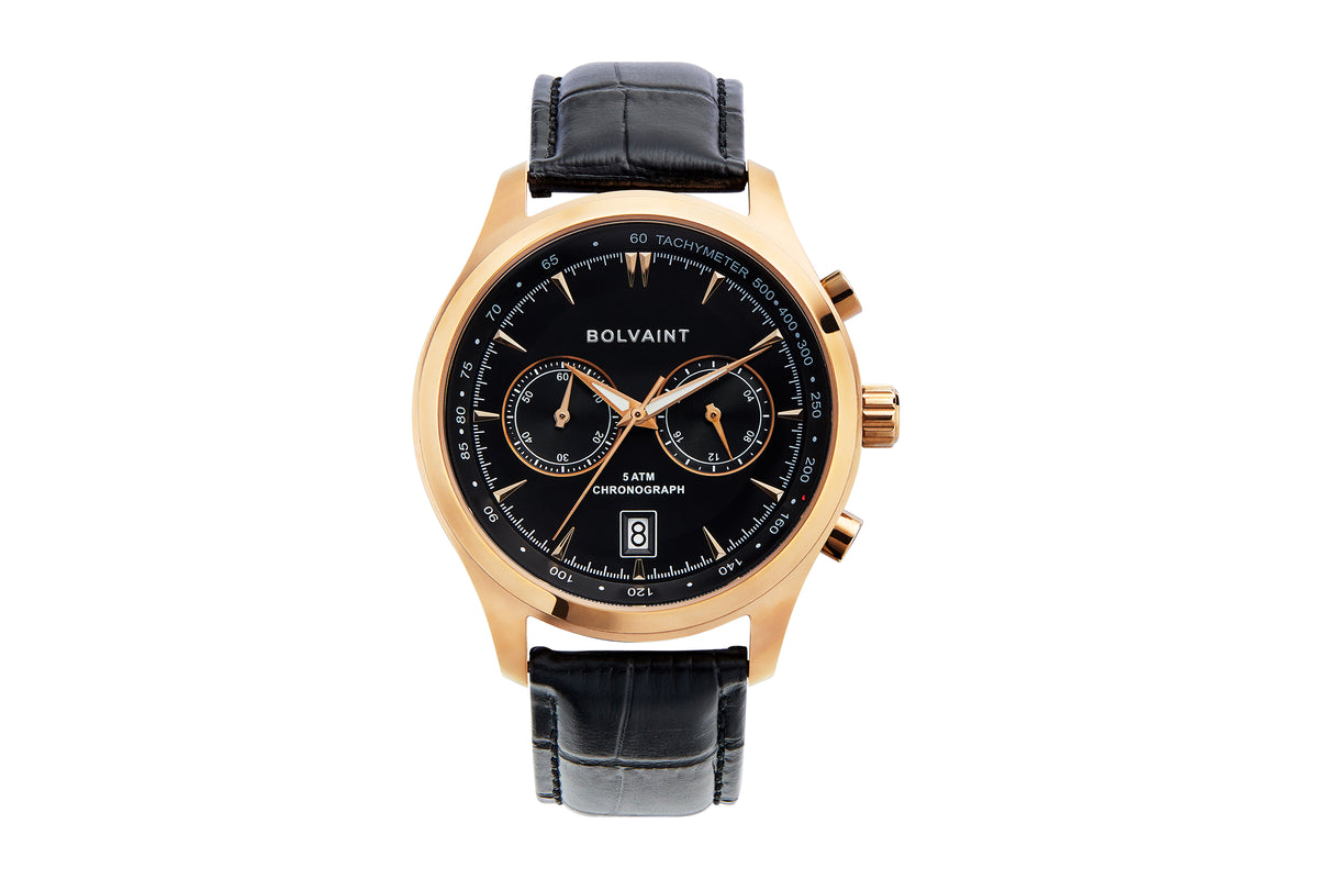 The Tempus Noir in Rose gold