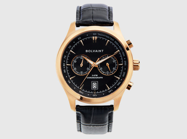 The Tempus Noir in Rose gold