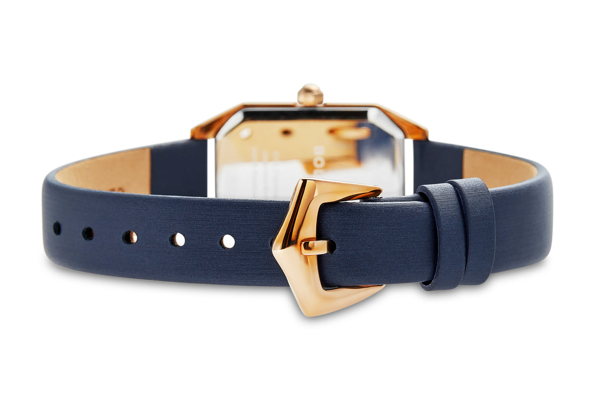 The Artemis Mother-of-Pearl Ladies Watch, Rose Gold and Midnight Navy
