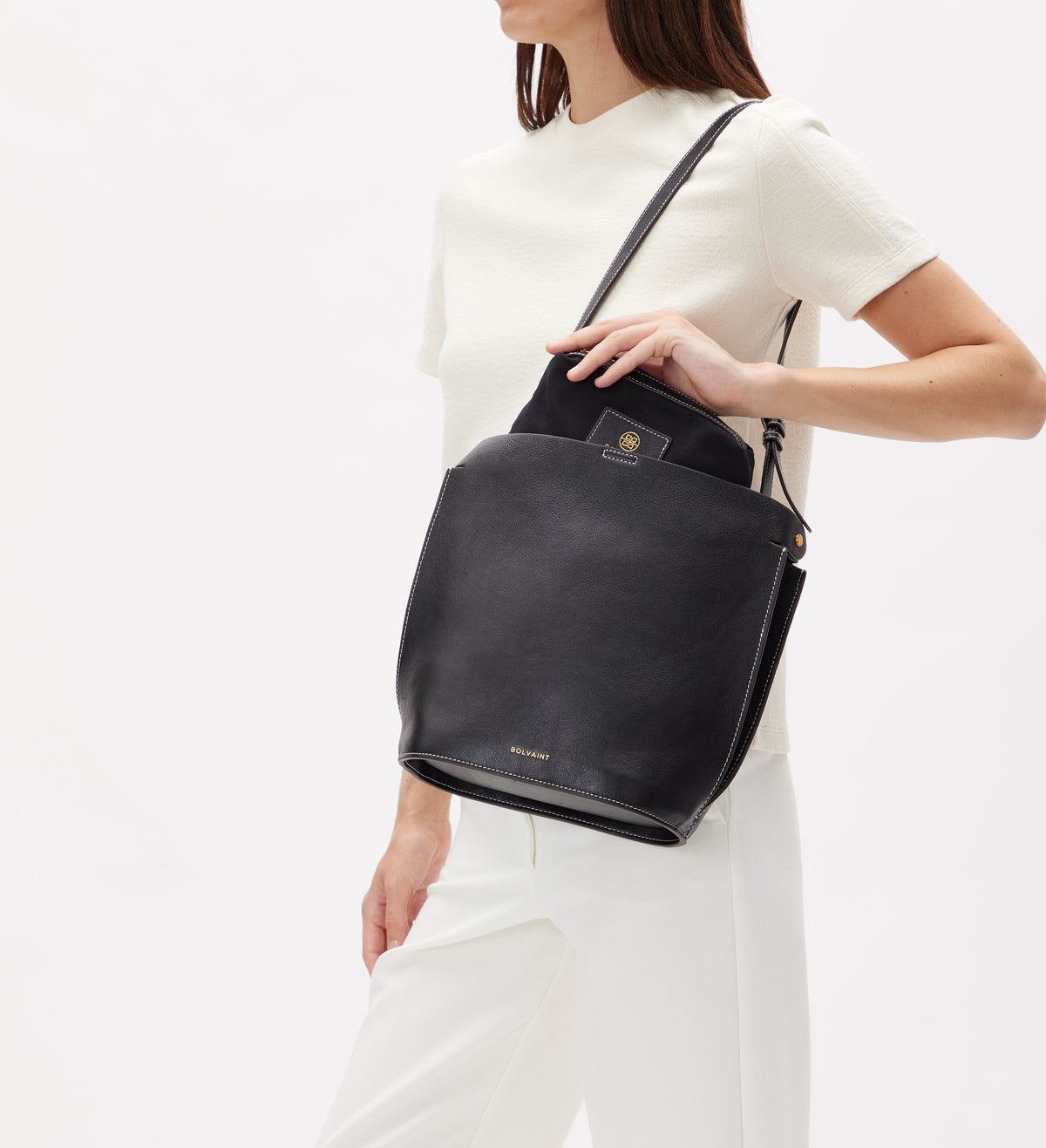The Delphine Shoulder Bag in Black