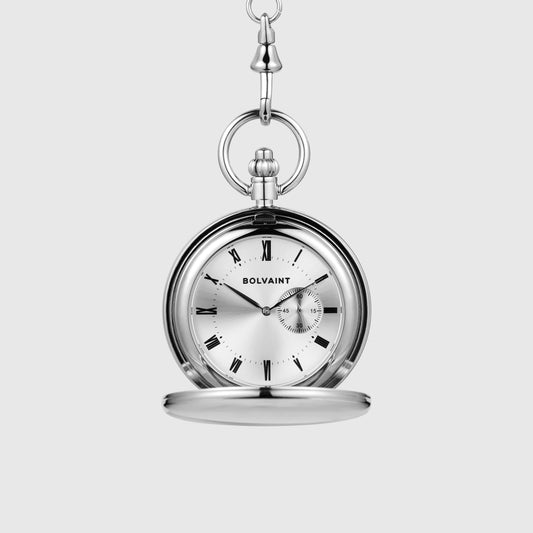 Solon Mechanical Pocket Watch - Silver