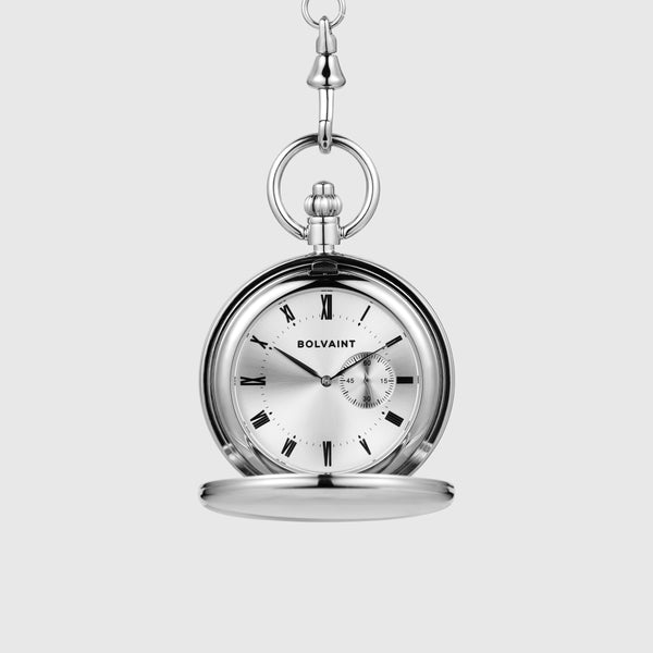Bolvaint Solon Mechanical Pocket Watch - Silver