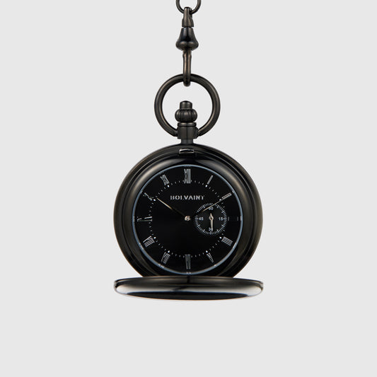 Solon Mechanical Pocket Watch - Black