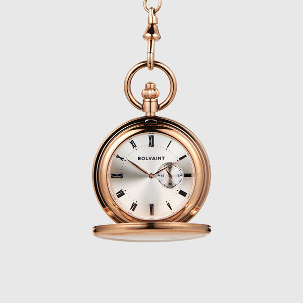 Bolvaint Solon Mechanical Pocket Watch - Rose Gold