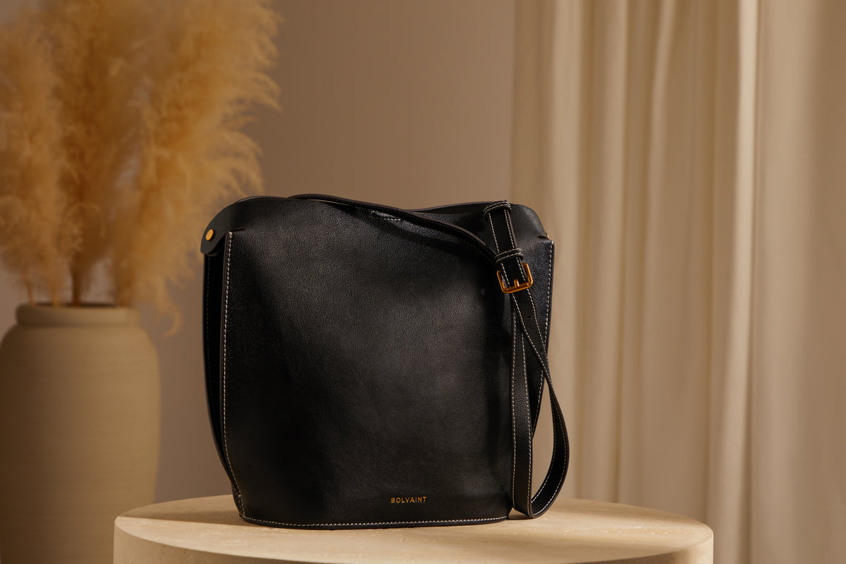 The Delphine Shoulder Bag in Black
