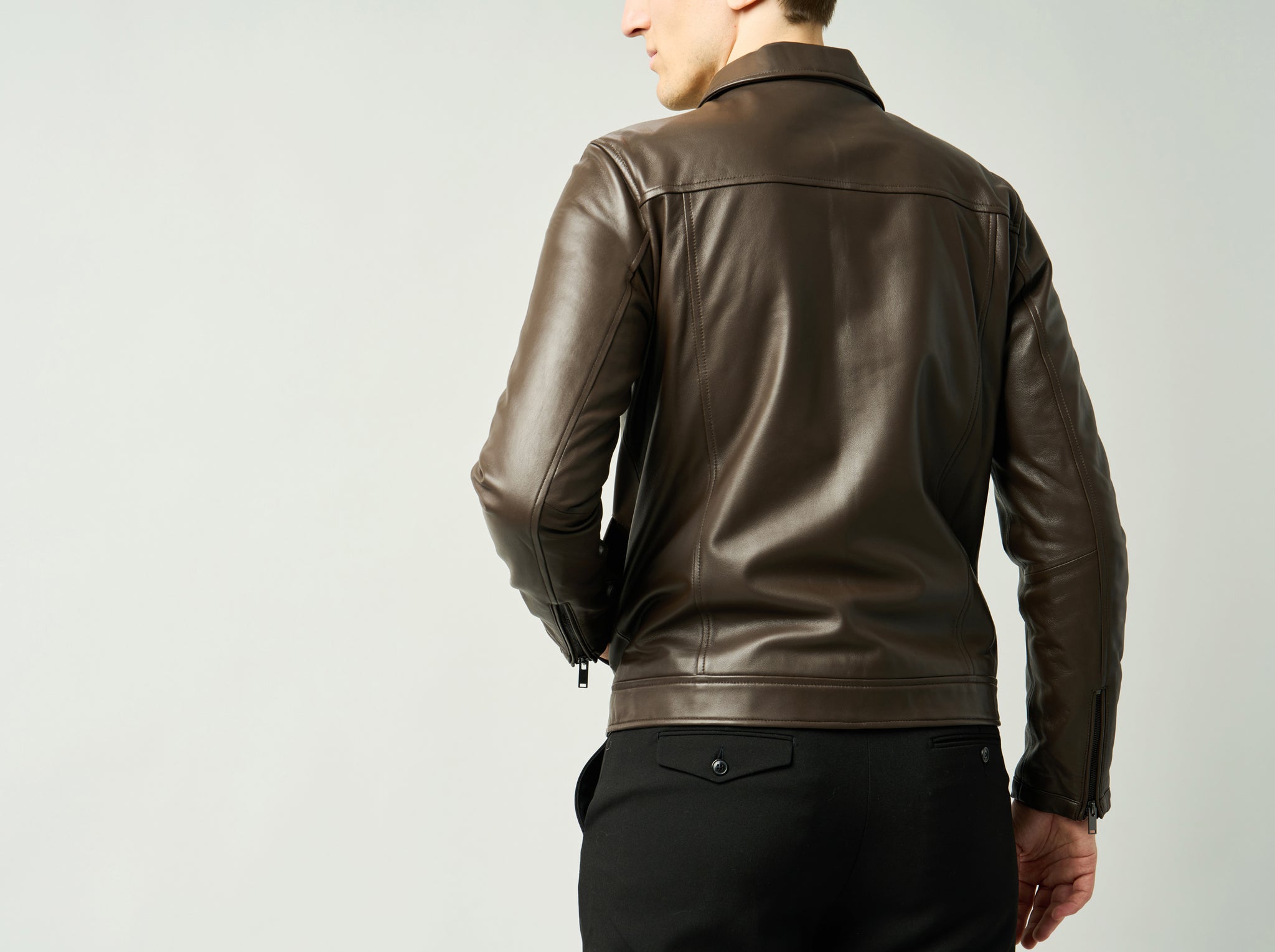 Damien Lambskin Moto Jacket - Men's