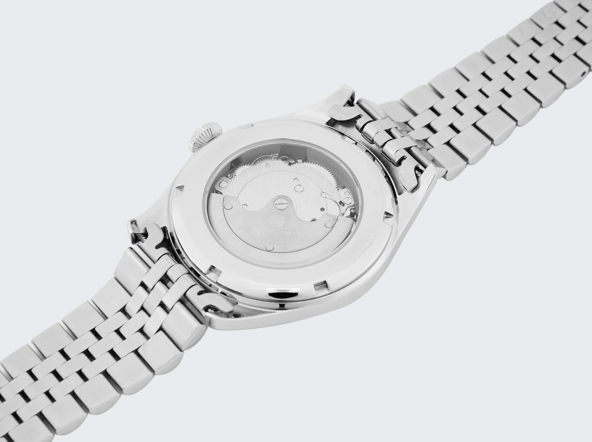 The Alaric Automatic Watch - Bleu in Silver