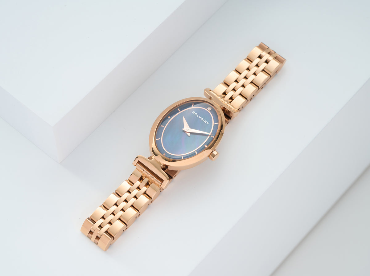 The Lumina Ladies' Watch - Midnight Navy and Rose Gold