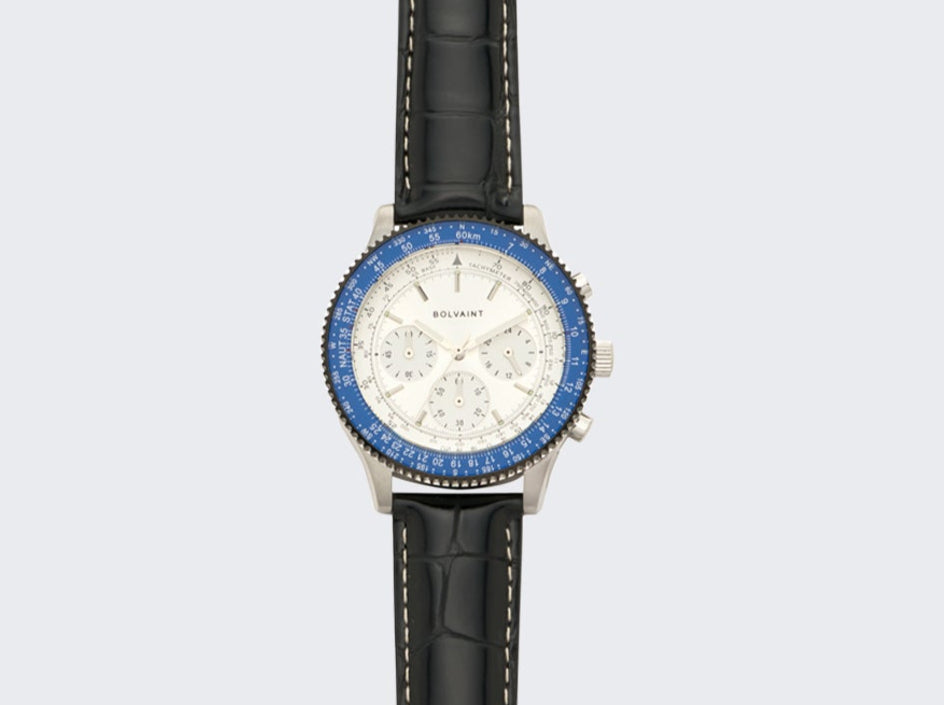 The Marquis Chronograph Blanc in Blue