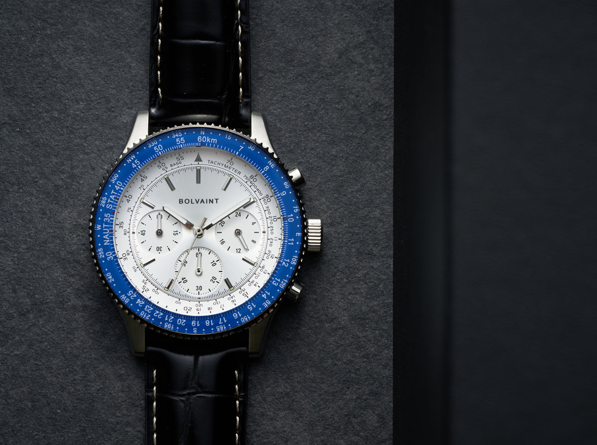 The Marquis Chronograph Blanc in Blue